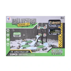 🪖🚗 military parking lot alloy car playset – action packed army adventure!