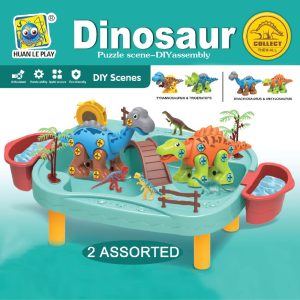 🦖🧩✨ dino dinosaur puzzle scene – diy assembly desk set