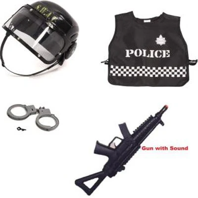 🚓🖤 policeman swat costume with toy gun & accessories 🔫👮♂️ 🚓🖤 policeman swat costume with toy gun & accessories 🔫👮♂️