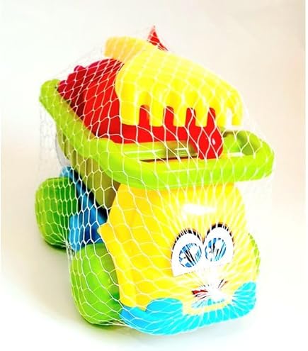 ποΈππ beach toy set with dump truck, sand bucket & tools β multicolour ποΈππ beach toy set with dump truck, sand bucket & tools β multicolour