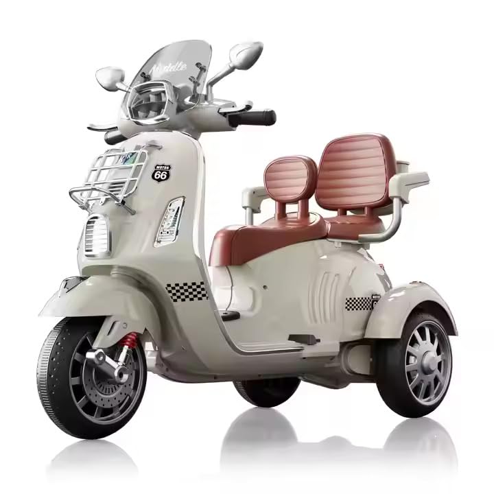 🛵⚡ vespa 12v battery operated rechargeable ride on scooter with music & lights ✨🎶 🛵⚡ vespa 12v battery operated rechargeable ride on scooter with music & lights ✨🎶