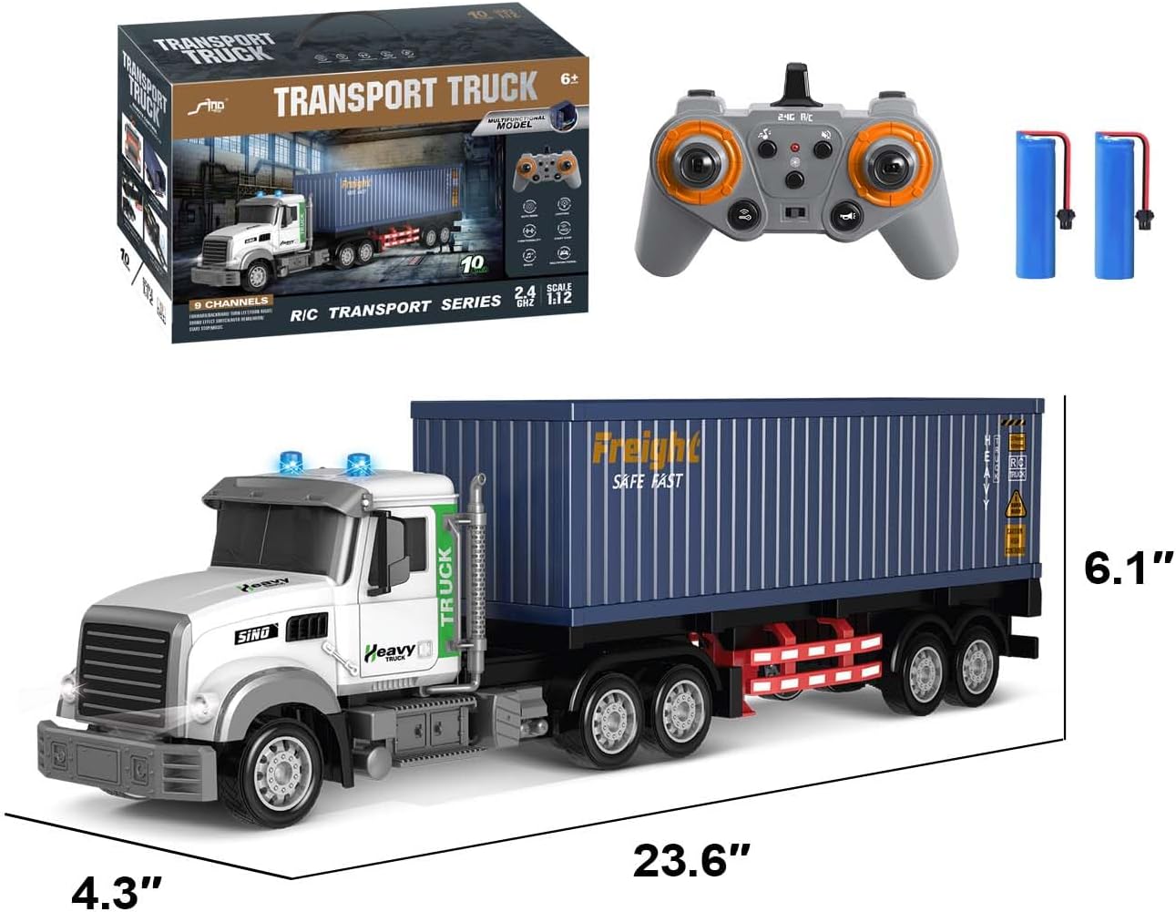 🚚📦 remote control semi truck with trailer – 23.6" 9 channel r/c hauler toy! 🚚📦 remote control semi truck with trailer – 23.6" 9 channel r/c hauler toy!