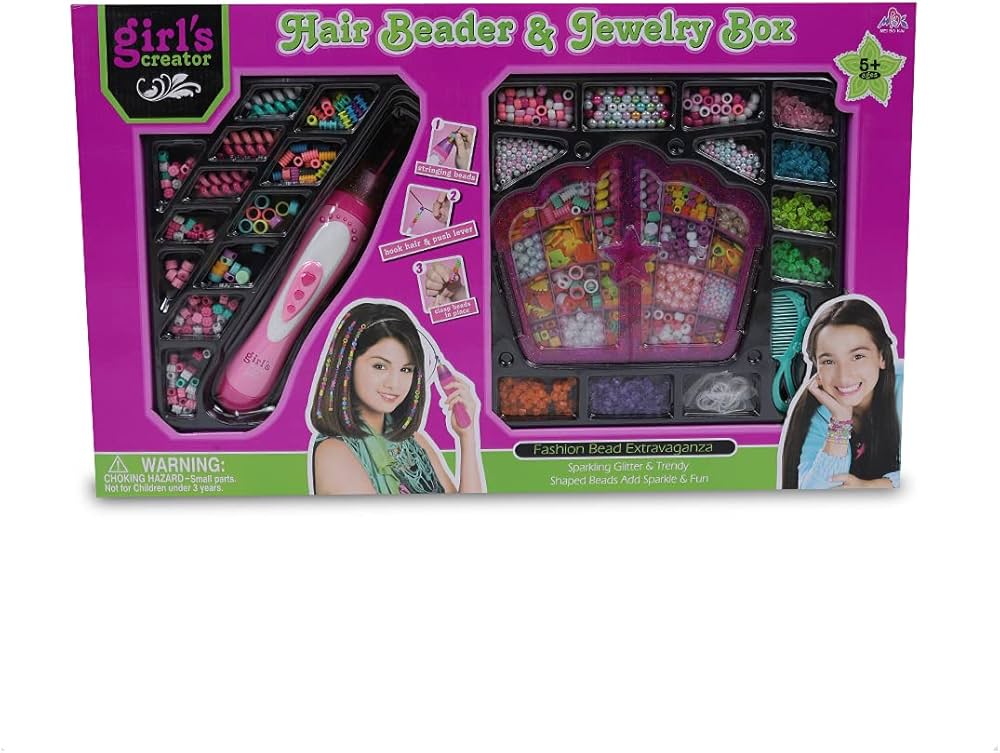 💖🎀 girls creator hair beader & jewelry box set 💎✨ 💖🎀 girls creator hair beader & jewelry box set 💎✨