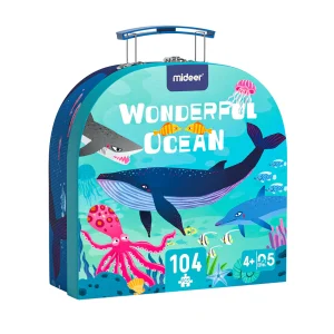 🌊🧩 mideer gift box puzzle – wonderful ocean – 104 pieces 🐠✨