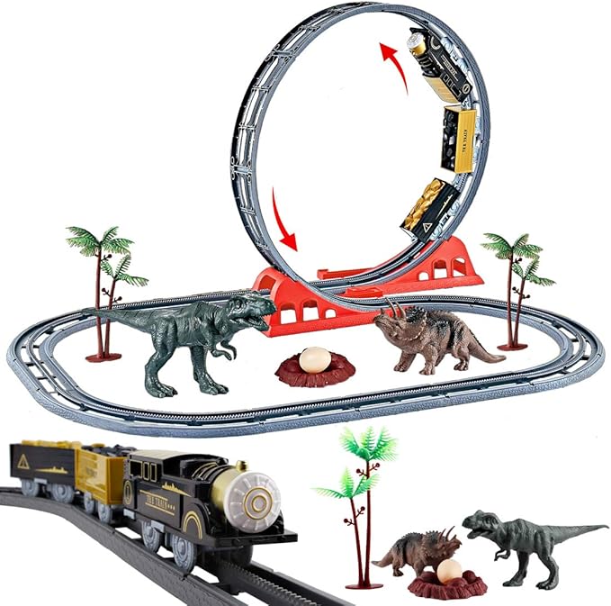 🦕🚂 train track play set with dinosaur toys – adventure railway for kids 🦕🚂 train track play set with dinosaur toys – adventure railway for kids