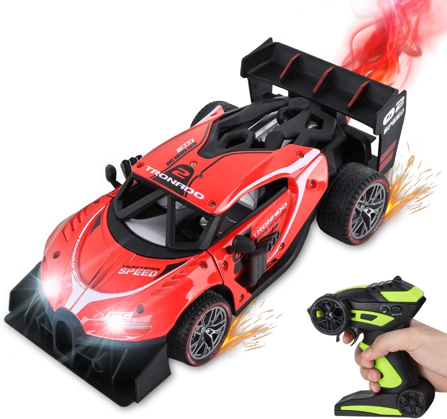 🚗💨 2.4ghz metal remote control car – spray, lights & high speed action! 🚗💨 2.4ghz metal remote control car – spray, lights & high speed action!