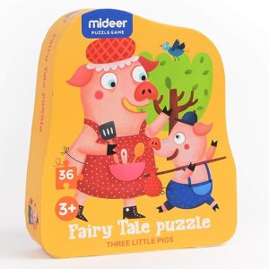 🐷🧩 mideer fairy tale puzzle – three little pigs (36 pieces)