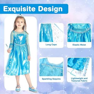 ❄️👸 frozen costume – ice queen & snow princess dress up set 💙✨