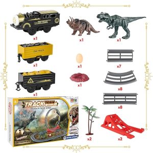 🦕🚂 train track play set with dinosaur toys – adventure railway for kids
