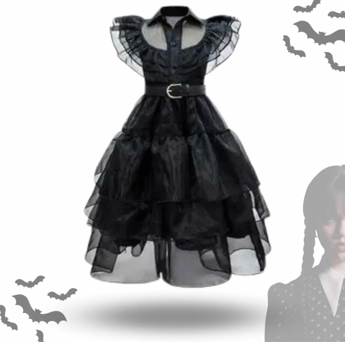 🖤🕸️ wednesday addams costume – spooky & stylish dress up set 🕯️👧✨ 🖤🕸️ wednesday addams costume – spooky & stylish dress up set 🕯️👧✨
