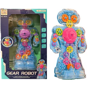 🤖✨ gear robot toy – lights, music & moving gears