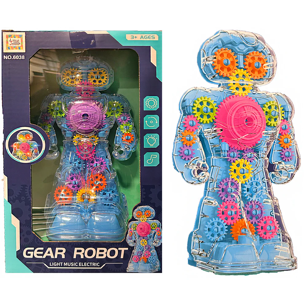 🤖✨ gear robot toy – lights, music & moving gears 🤖✨ gear robot toy – lights, music & moving gears