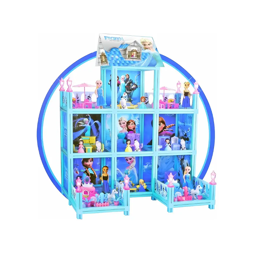 🏰❄️👸 frozen big house dollhouse play set with lights and dolls (diy assembly) 🏰❄️👸 frozen big house dollhouse play set with lights and dolls (diy assembly)