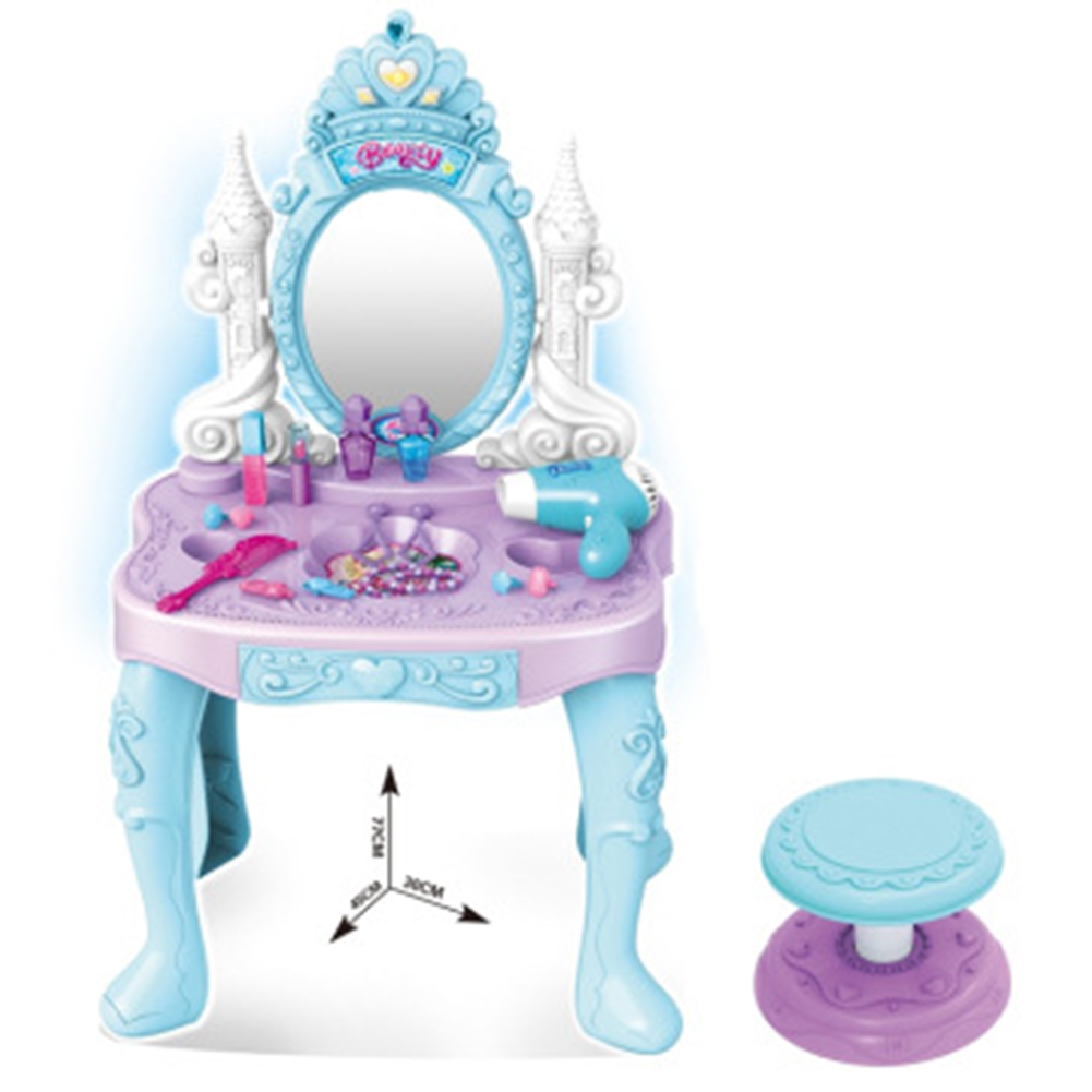 💄👑 fashion makeup plastic toy set – kids dressing table with light up mirror ✨🌸 💄👑 fashion makeup plastic toy set – kids dressing table with light up mirror ✨🌸