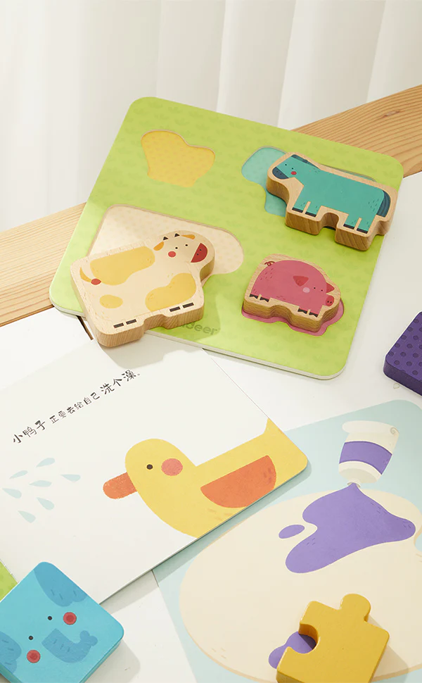 🐶🧩 mideer 3 in 1 level up puzzles – friendly animals (level 0) ✨ 🐶🧩 mideer 3 in 1 level up puzzles – friendly animals (level 0) ✨