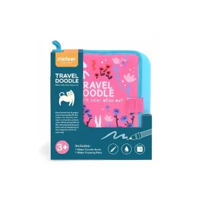 mideer travel doodle – filled with color when wet – pink 💧🎨📘