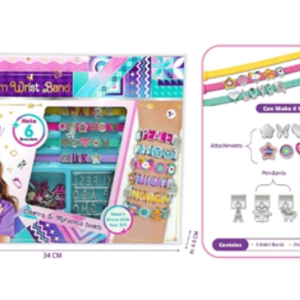 🌈✨ diy charm wrist band – creative bracelet making kit 🎀🧵