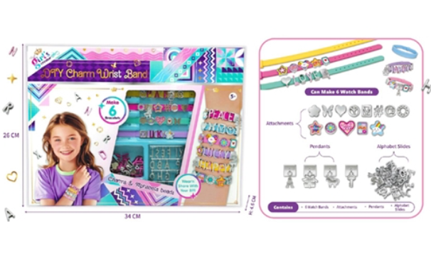 🌈✨ diy charm wrist band – creative bracelet making kit 🎀🧵 🌈✨ diy charm wrist band – creative bracelet making kit 🎀🧵