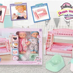 🛏️👶 baby doll bunk bed & playtime set – double the fun for little caregivers! 🌸✨🧸