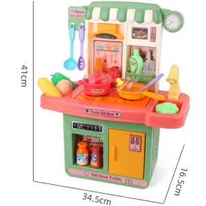 spray kitchen playset – 33 pieces interactive pretend kitchen toy 🍳💦🧑‍🍳