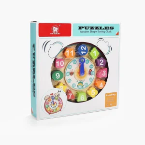 ⏰🧩 topbright wooden puzzles – shape sorting clock | learn time & shapes ✨