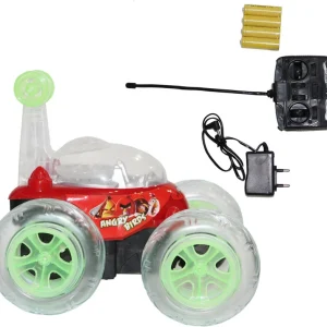 🚗🔥 angry birds rechargeable rc stunt car – 360° spin, flip & tumbling racer!