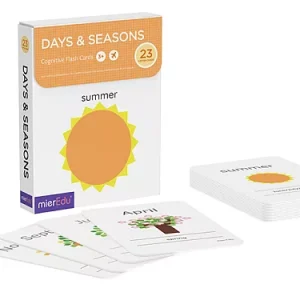 mieredu early childhood seasonal time recognition game cards – english version 🍂🌸☀️❄️