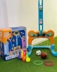 πβ½π³ 4 in 1 sports playset β basketball, football & bowling action for kids! πβ½π³ 4 in 1 sports playset β basketball, football & bowling action for kids!