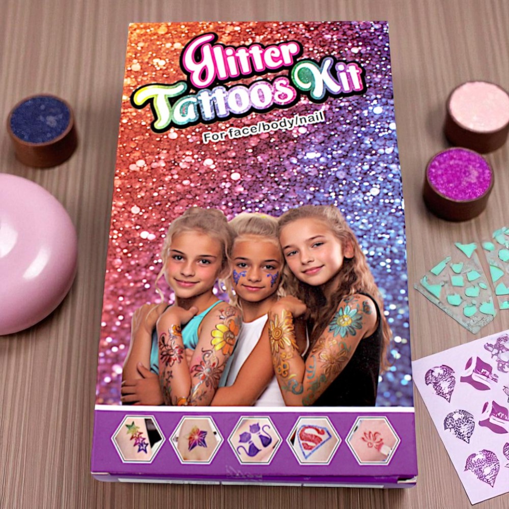 ✨🌈 glitter tattoos kit for face, body & nails 🌈✨ ✨🌈 glitter tattoos kit for face, body & nails 🌈✨