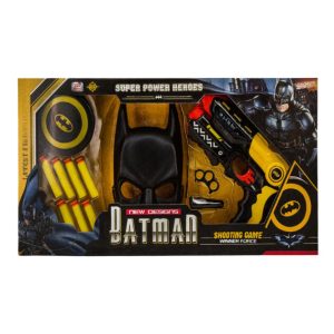 🦇🔫 gun with soft bullets & batman mask – action packed hero playset!