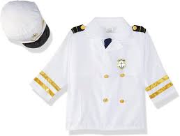 kids captain costume – sizes s, m & l role play outfit ⚓👨‍✈️✨