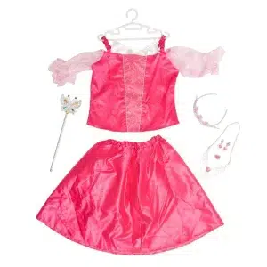 👑🎀 pink princess costume with crown, jewellery & wand ✨👗