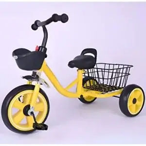 tricycle with storage basket – safe & stylish ride