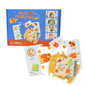 daily cognition puzzle set – kids educational matching game 🍕🧠