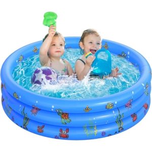 little angel inflatable kids pool – 130×40cm summer fun pool