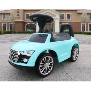 luxury kids ride on push car with steering wheel – premium design (turquoise)