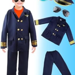 kids pilot costume set – captain role play outfit 👨‍✈️✨