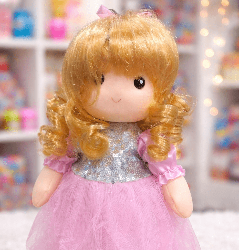 soft doll – pink princess style with sparkle dress" soft doll – pink princess style with sparkle dress"