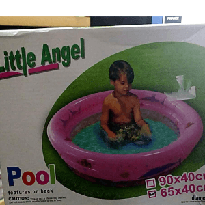 little angel kids inflatable pool – summer fun pool 65×40cm