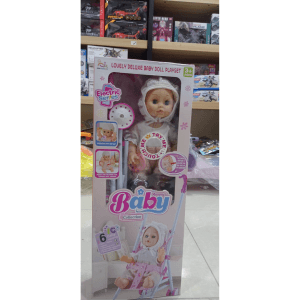 electric lovely deluxe baby doll playset.